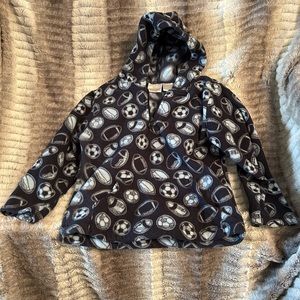 Navy blue sports, fleece pullover. Size 48 months